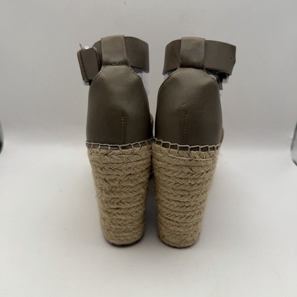 Marc Fisher Adalyne Women 7.5M Espadrille Platform Wedge Sandals Beige - Picture 4 of 8